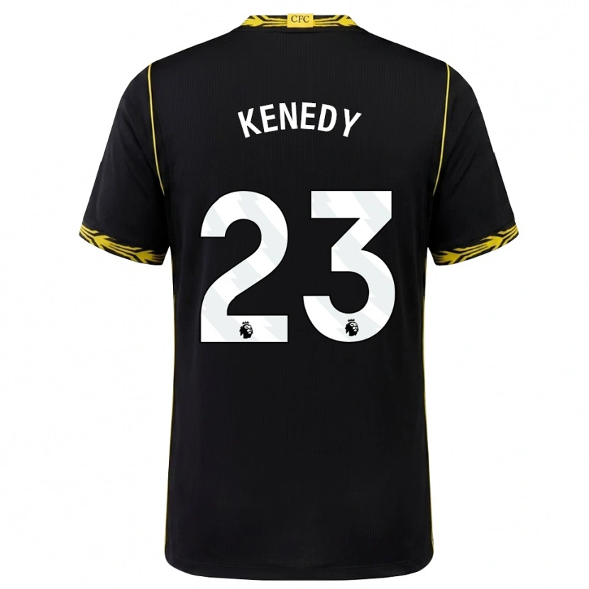 Danxen Homme Maillot Robert Kenedy #23 Noir Jaune Tenues Extérieur 2026/27 T-Shirt