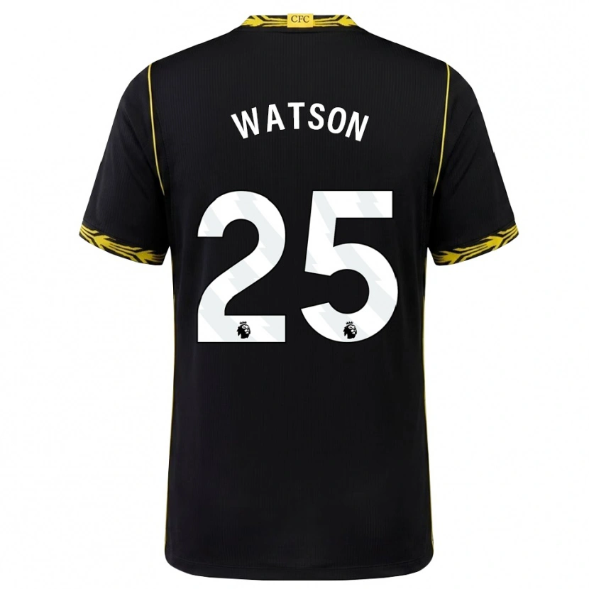 Danxen Homme Maillot Lucy Watson #25 Noir Jaune Tenues Extérieur 2026/27 T-Shirt