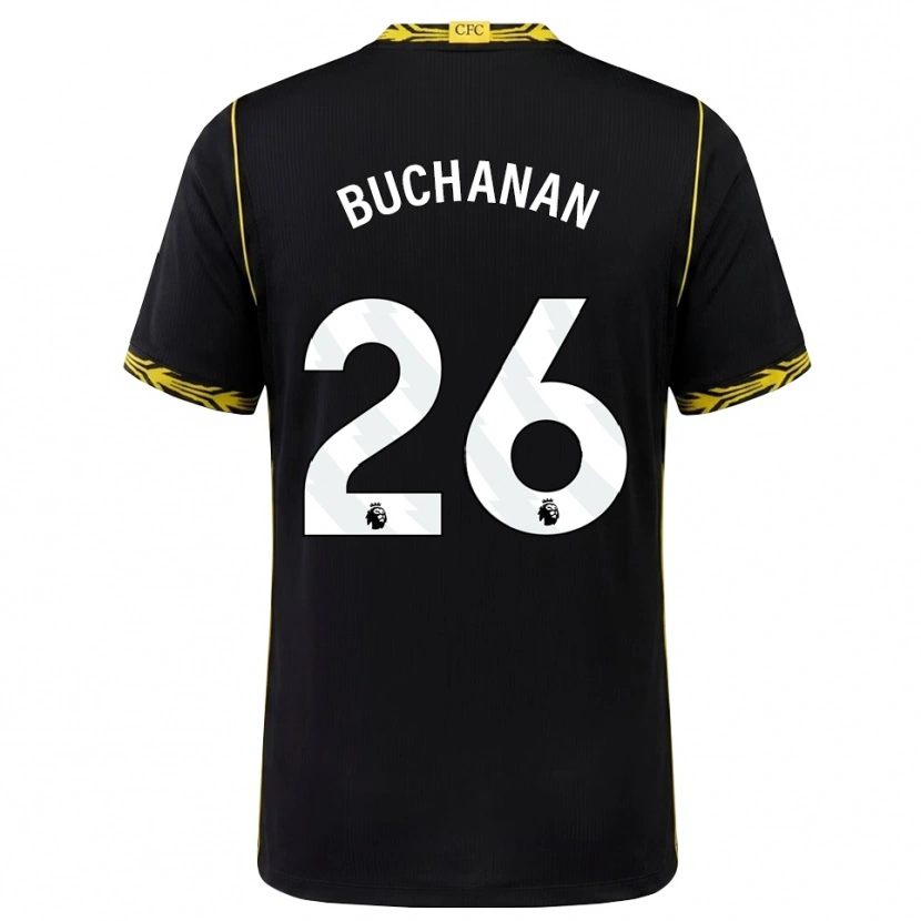 Danxen Homme Maillot Kadeisha Buchanan #26 Noir Jaune Tenues Extérieur 2026/27 T-Shirt
