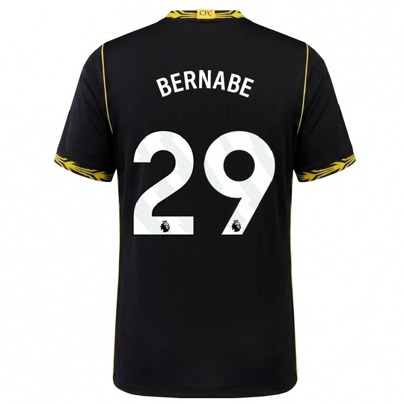 Danxen Homme Maillot Alejandra Bernabé #29 Noir Jaune Tenues Extérieur 2026/27 T-Shirt