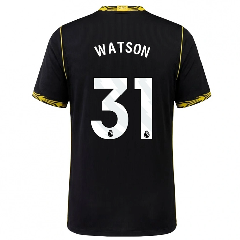 Danxen Homme Maillot Reggie Watson #31 Noir Jaune Tenues Extérieur 2026/27 T-Shirt