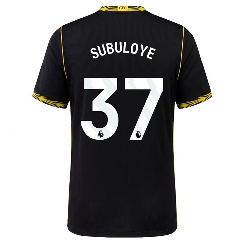 Danxen Homme Maillot Olutayo Subuloye #37 Noir Jaune Tenues Extérieur 2026/27 T-Shirt