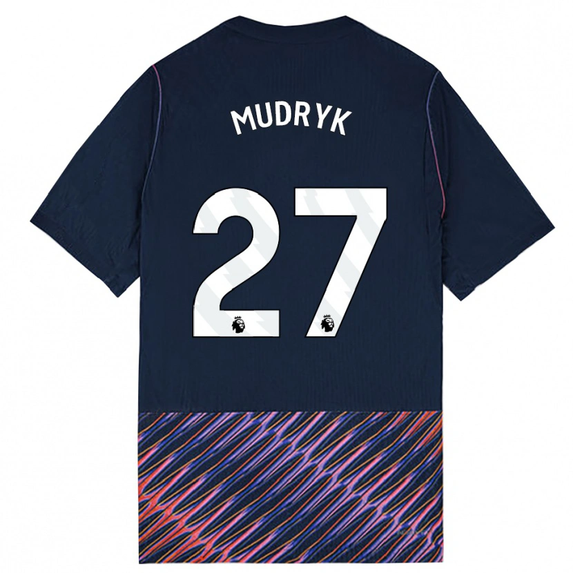 Danxen Homme Maillot Mykhaylo Mudryk #27 Bleu Royal Blanc Tenues Extérieur 2026/27 T-Shirt