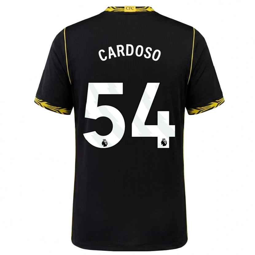 Danxen Homme Maillot Leo Cardoso #54 Noir Jaune Tenues Extérieur 2026/27 T-Shirt