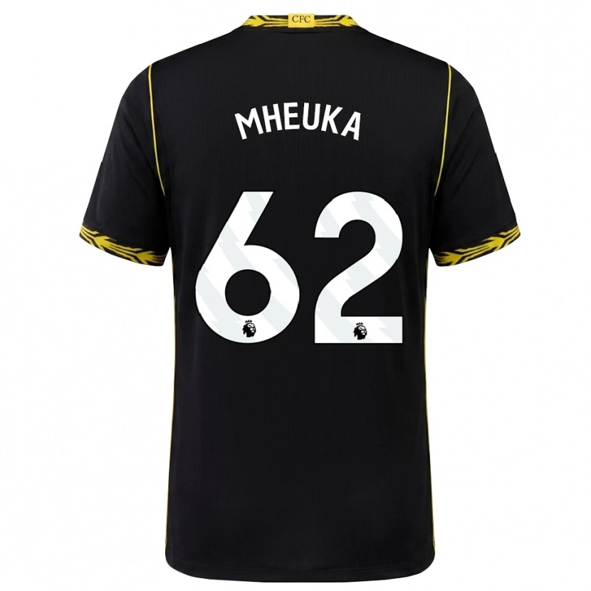Danxen Homme Maillot Shumaira Mheuka #62 Noir Jaune Tenues Extérieur 2026/27 T-Shirt