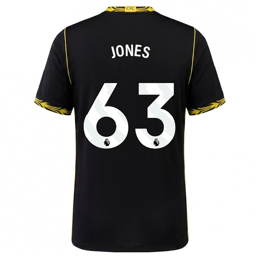 Danxen Homme Maillot Vera Jones #63 Noir Jaune Tenues Extérieur 2026/27 T-Shirt