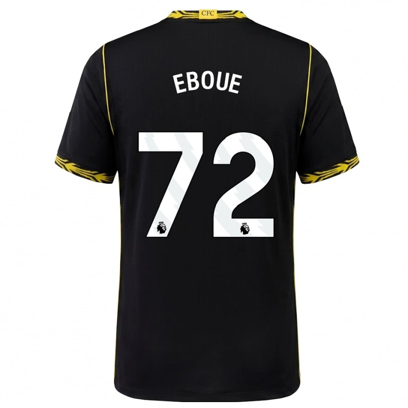 Danxen Homme Maillot Mathis Eboué #72 Noir Jaune Tenues Extérieur 2026/27 T-Shirt
