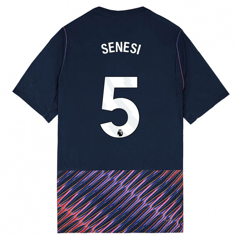 Danxen Homme Maillot Marcos Senesi #5 Bleu Royal Blanc Tenues Extérieur 2026/27 T-Shirt