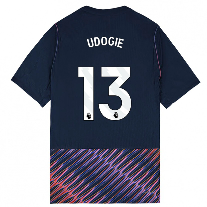 Danxen Homme Maillot Destiny Udogie #13 Bleu Royal Blanc Tenues Extérieur 2026/27 T-Shirt