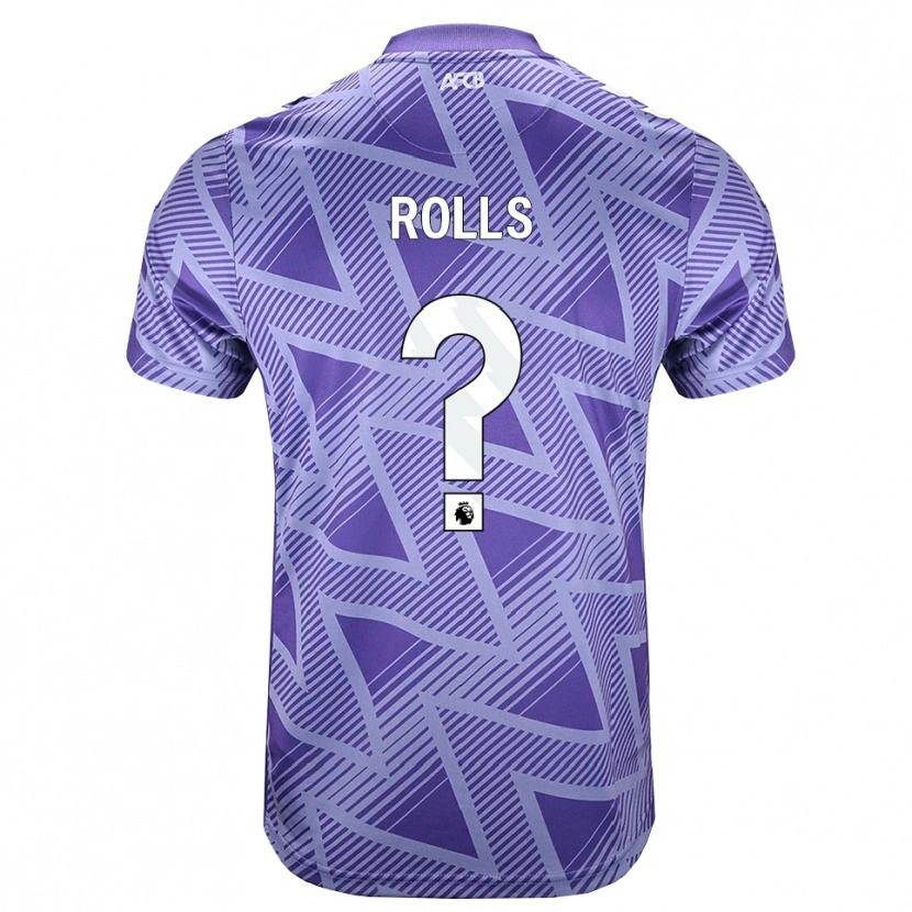 Danxen Homme Maillot Thomas Rolls #0 Palevioletred Blanc Tenues Extérieur 2026/27 T-Shirt