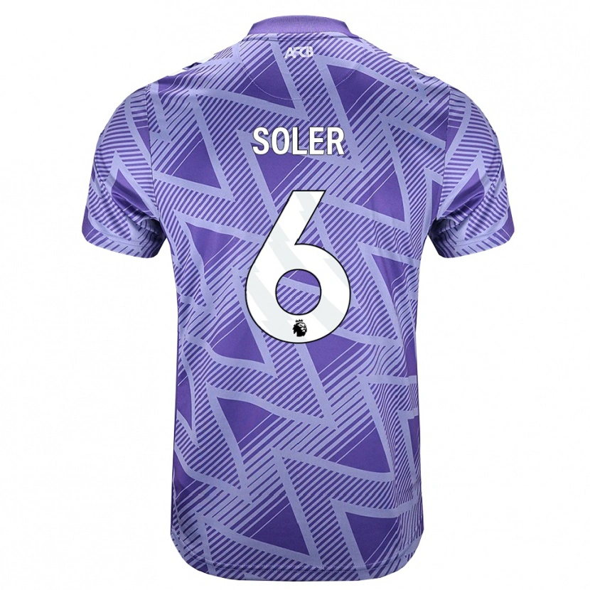 Danxen Homme Maillot Julio Soler #6 Palevioletred Blanc Tenues Extérieur 2026/27 T-Shirt
