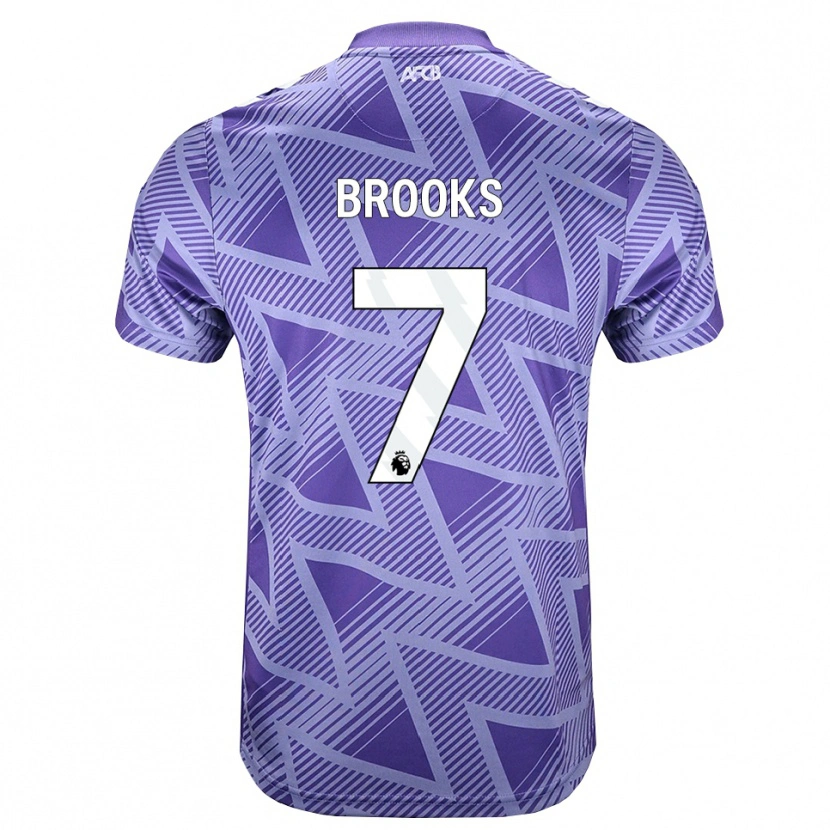 Danxen Homme Maillot David Brooks #7 Palevioletred Blanc Tenues Extérieur 2026/27 T-Shirt
