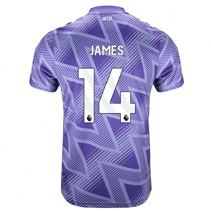 Danxen Homme Maillot Katie James #14 Palevioletred Blanc Tenues Extérieur 2026/27 T-Shirt