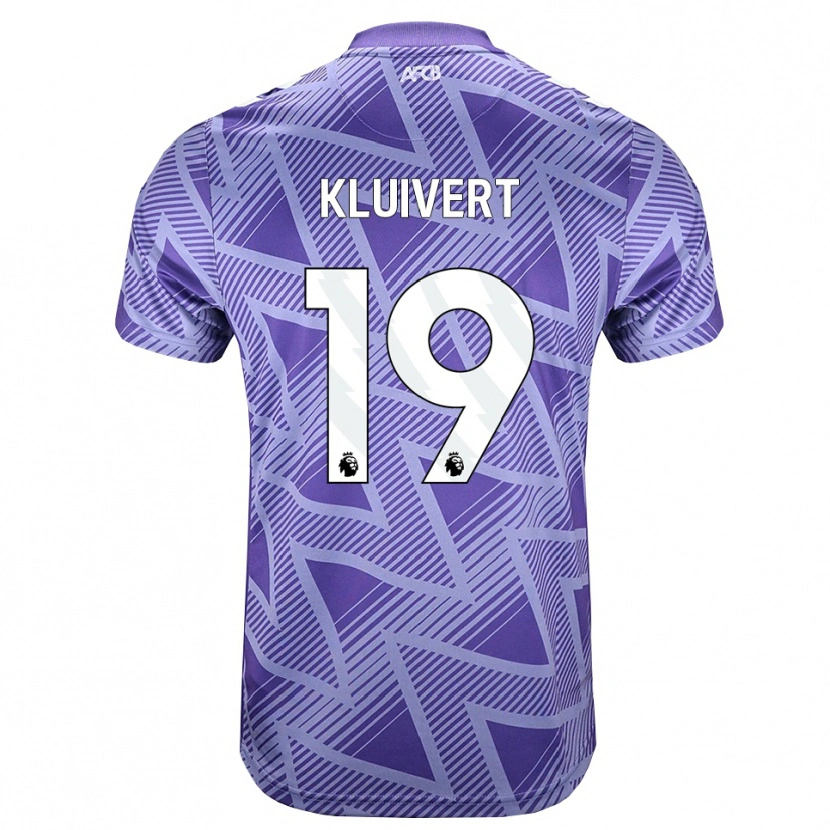 Danxen Homme Maillot Justin Kluivert #19 Palevioletred Blanc Tenues Extérieur 2026/27 T-Shirt