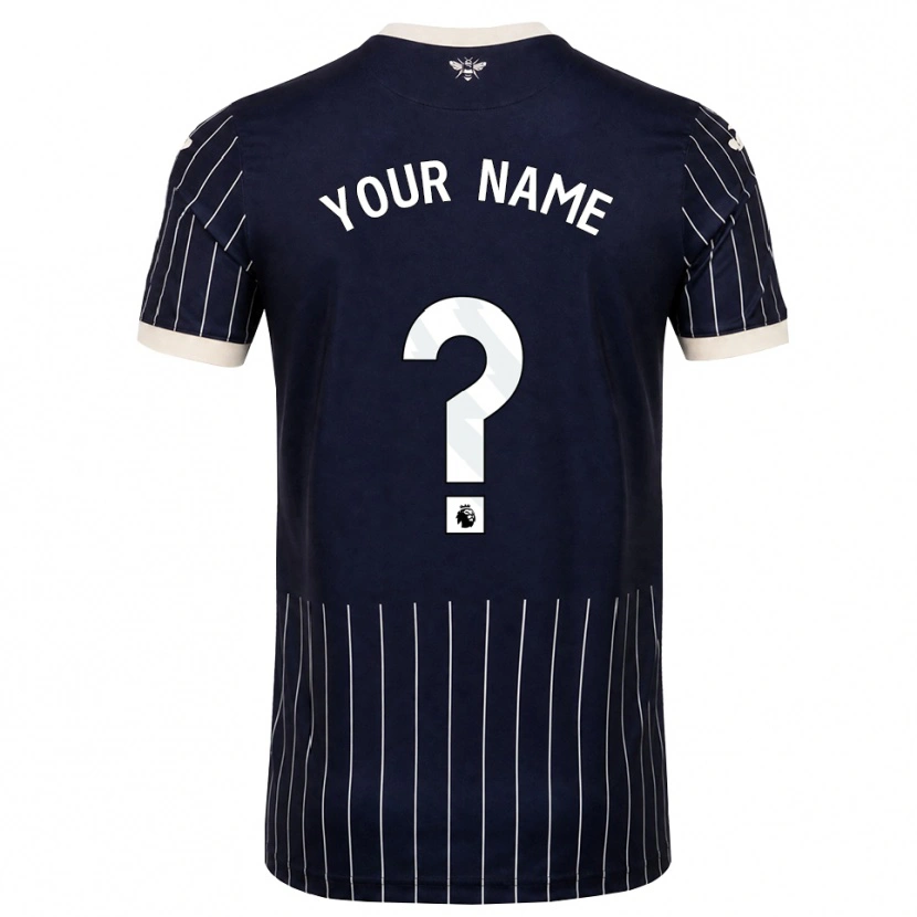 Danxen Homme Maillot Votre Nom #0 Noir Blanc Tenues Extérieur 2026/27 T-Shirt