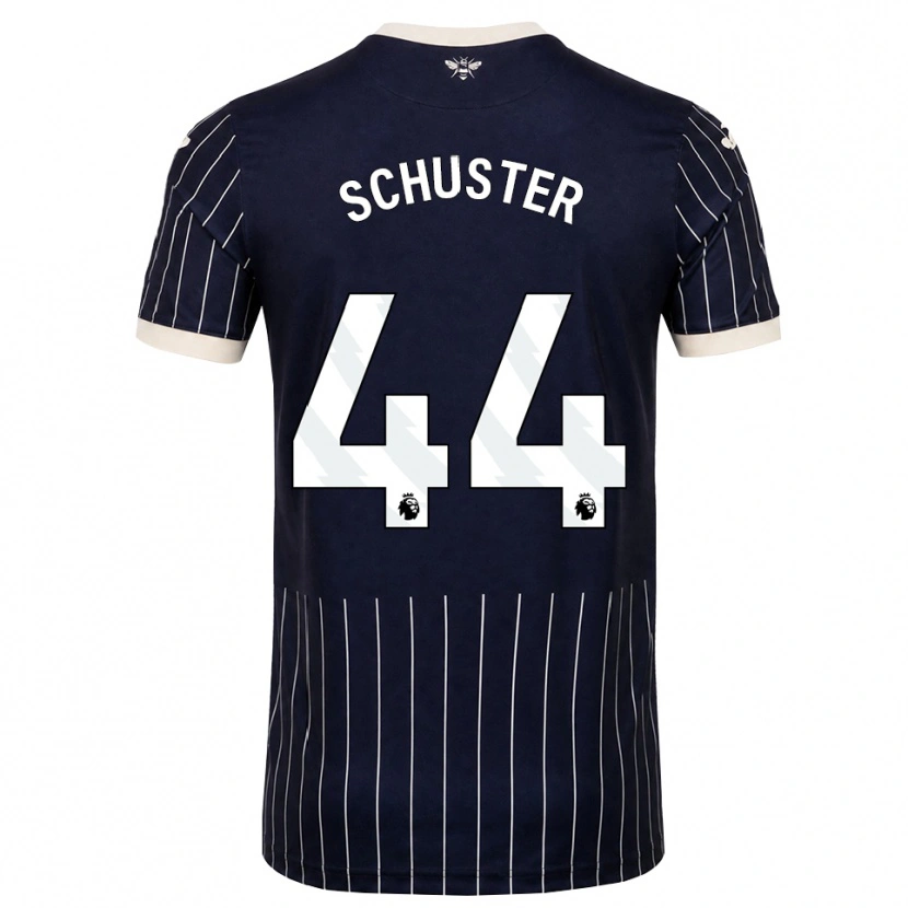 Danxen Homme Maillot Jannik Schuster #44 Noir Blanc Tenues Extérieur 2026/27 T-Shirt