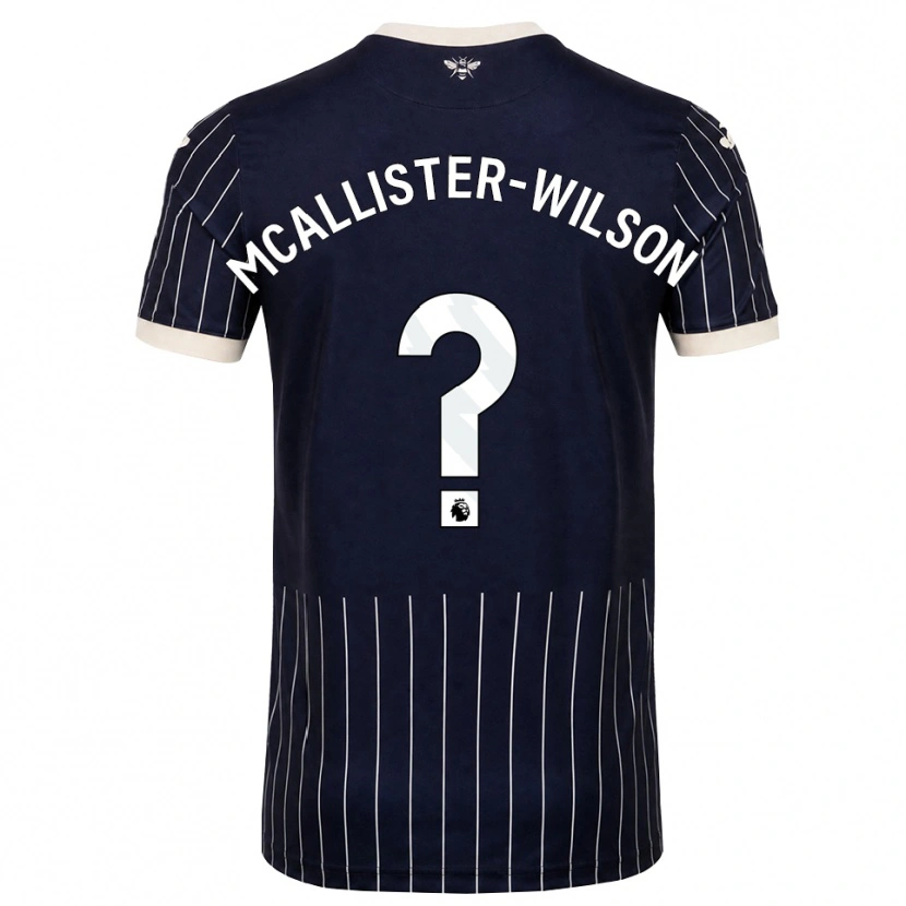 Danxen Homme Maillot Zack Mcallister-Wilson #0 Noir Blanc Tenues Extérieur 2026/27 T-Shirt