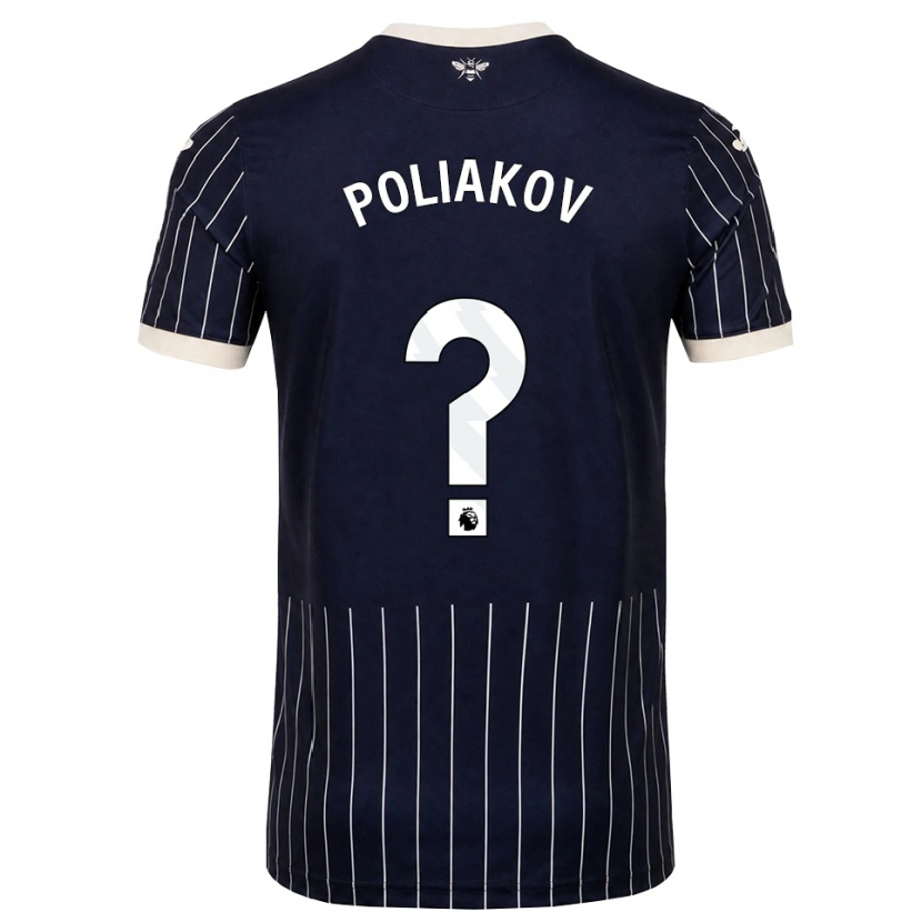 Danxen Homme Maillot Adam Poliakov #0 Noir Blanc Tenues Extérieur 2026/27 T-Shirt