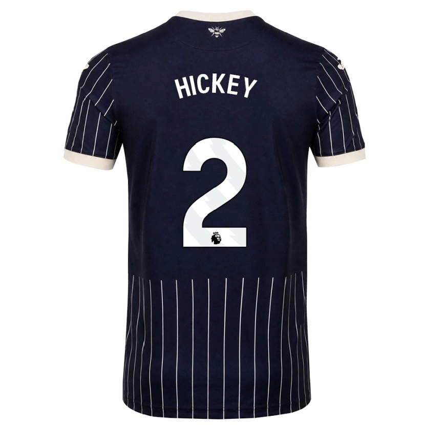 Danxen Homme Maillot Aaron Hickey #2 Noir Blanc Tenues Extérieur 2026/27 T-Shirt