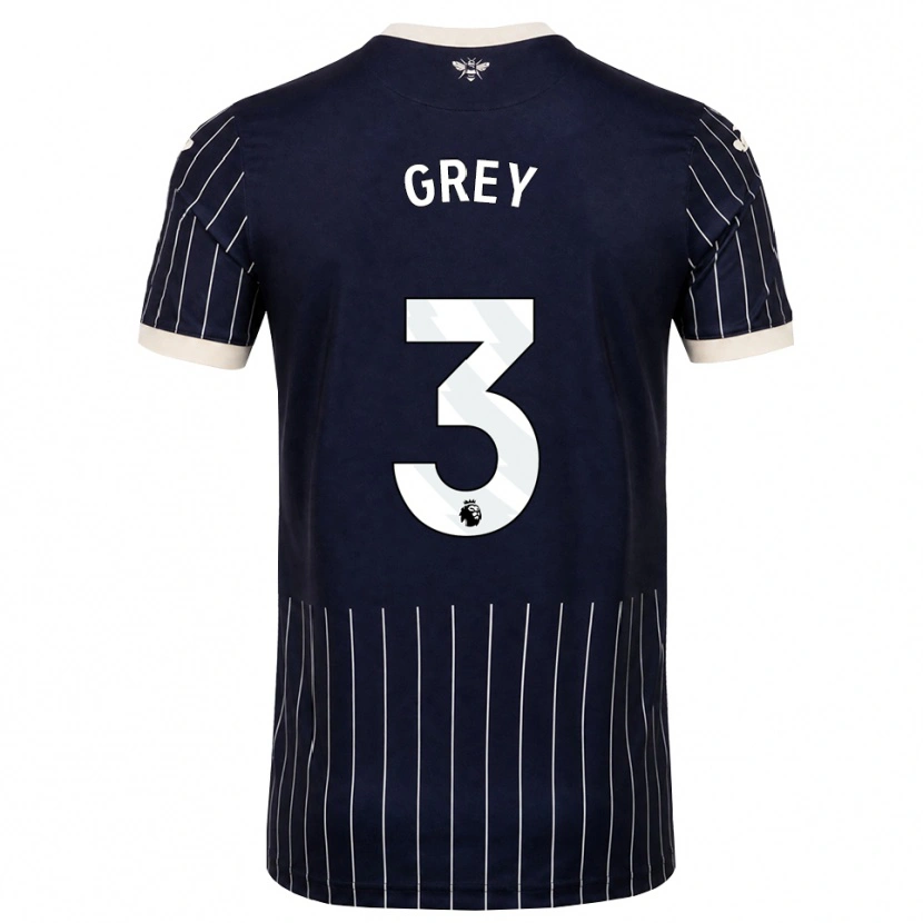 Danxen Homme Maillot Andre Grey #3 Noir Blanc Tenues Extérieur 2026/27 T-Shirt