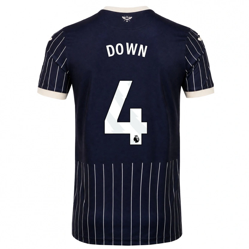Danxen Homme Maillot Alissa Down #4 Noir Blanc Tenues Extérieur 2026/27 T-Shirt
