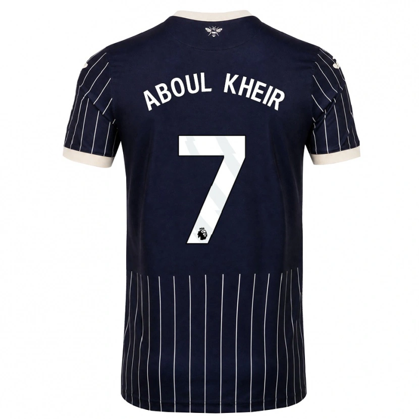 Danxen Homme Maillot Nour Aboul Kheir #7 Noir Blanc Tenues Extérieur 2026/27 T-Shirt