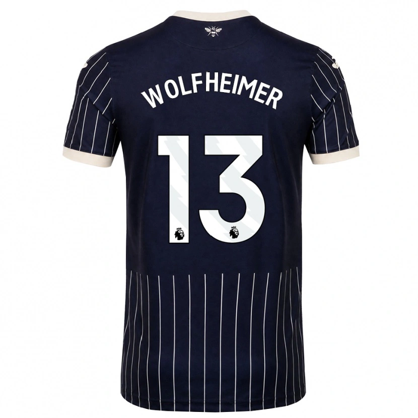 Danxen Homme Maillot Connor Wolfheimer #13 Noir Blanc Tenues Extérieur 2026/27 T-Shirt