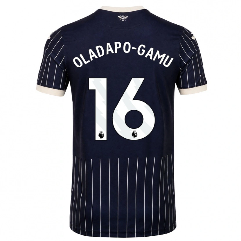 Danxen Homme Maillot Josh Oladapo-Gamu #16 Noir Blanc Tenues Extérieur 2026/27 T-Shirt