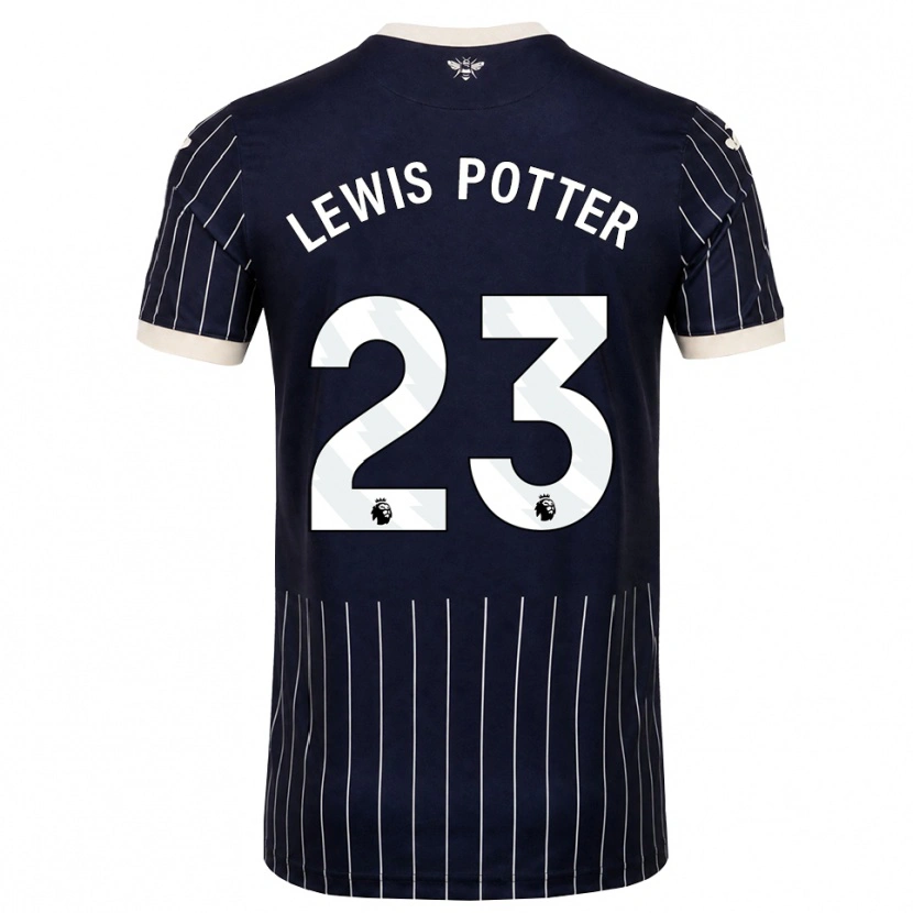 Danxen Homme Maillot Keane Lewis-Potter #23 Noir Blanc Tenues Extérieur 2026/27 T-Shirt