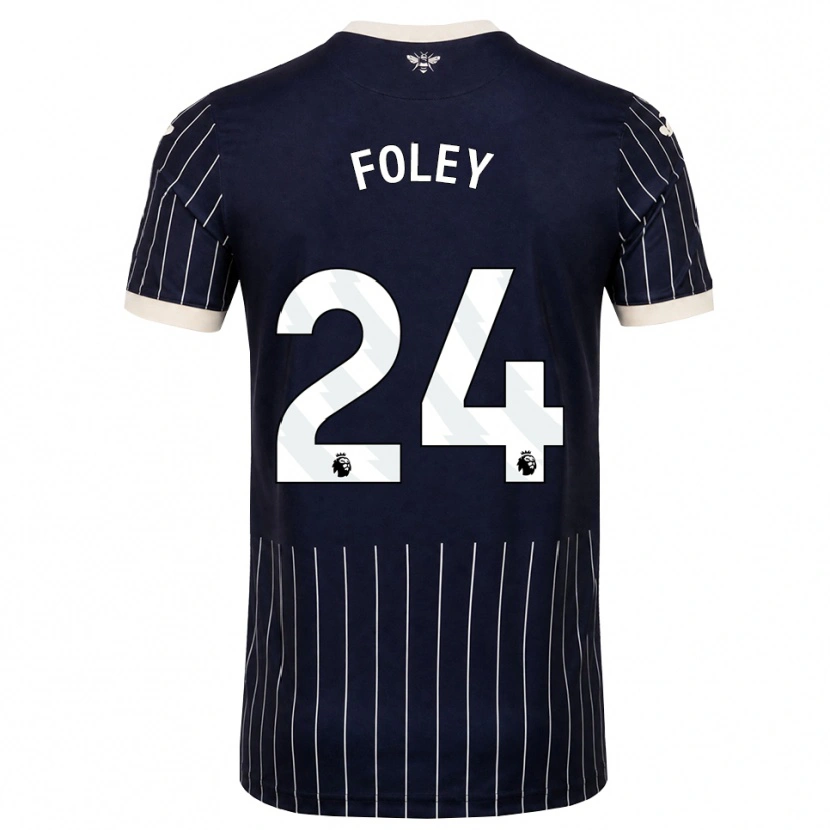 Danxen Homme Maillot Shania Foley #24 Noir Blanc Tenues Extérieur 2026/27 T-Shirt