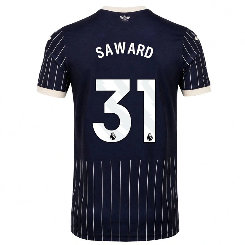 Danxen Homme Maillot Sammie Saward #31 Noir Blanc Tenues Extérieur 2026/27 T-Shirt