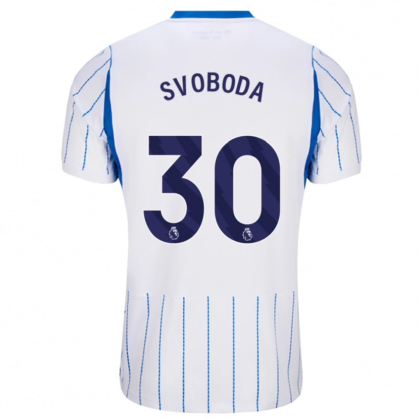 Danxen Homme Maillot Michael Svoboda #30 Dodgerblue Blanc Tenues Extérieur 2026/27 T-Shirt