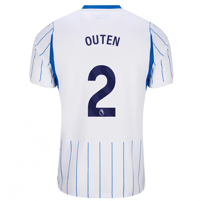 Danxen Homme Maillot Theo Outen #2 Dodgerblue Blanc Tenues Extérieur 2026/27 T-Shirt