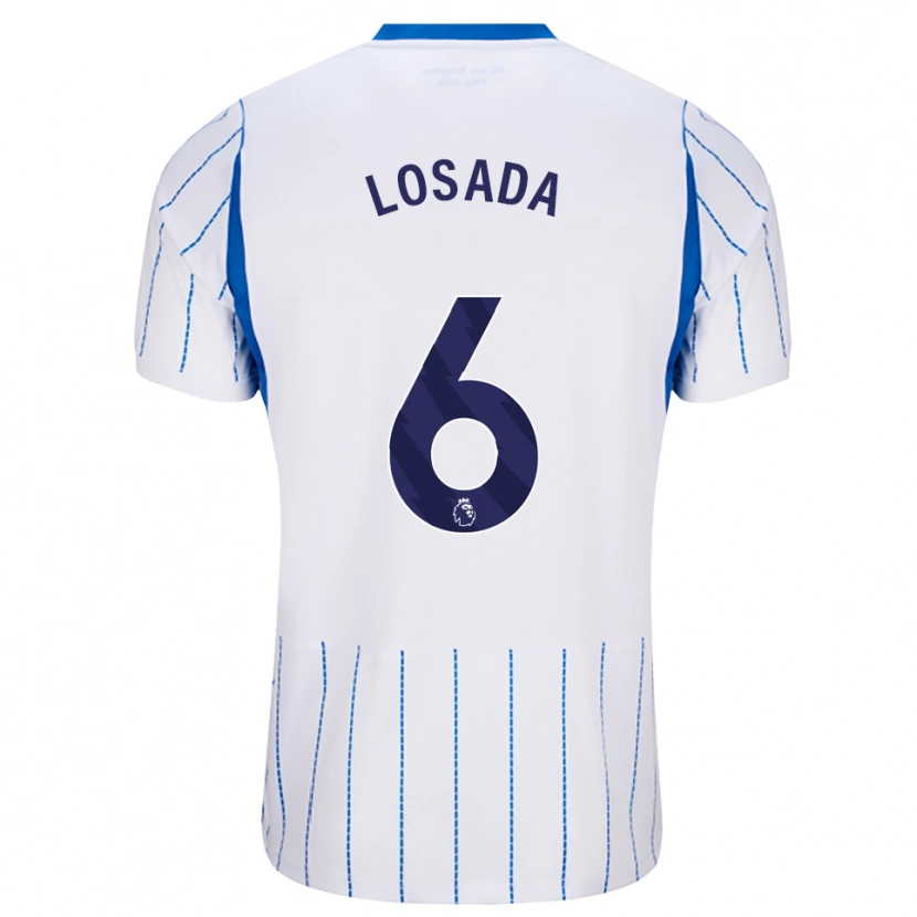 Danxen Homme Maillot Vicky Losada #6 Dodgerblue Blanc Tenues Extérieur 2026/27 T-Shirt