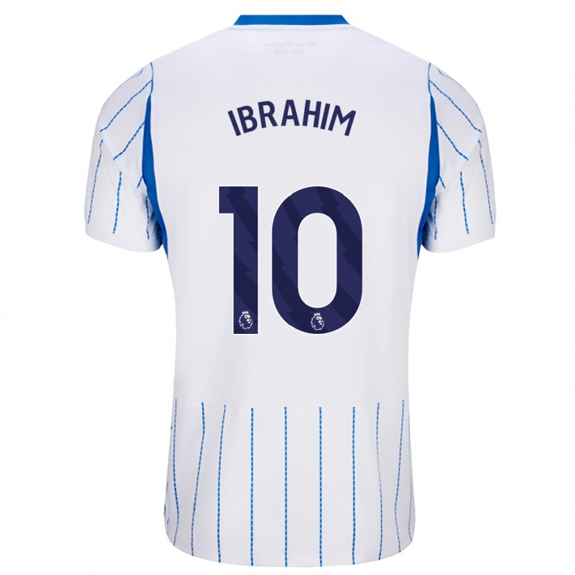 Danxen Homme Maillot Younes Ibrahim #10 Dodgerblue Blanc Tenues Extérieur 2026/27 T-Shirt