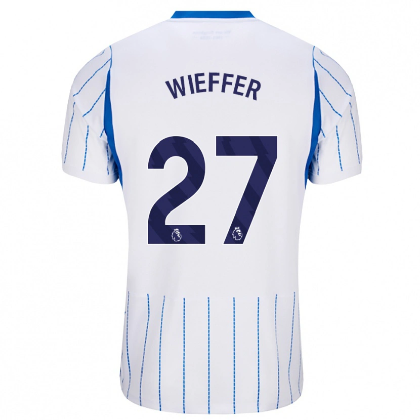 Danxen Homme Maillot Mats Wieffer #27 Dodgerblue Blanc Tenues Extérieur 2026/27 T-Shirt