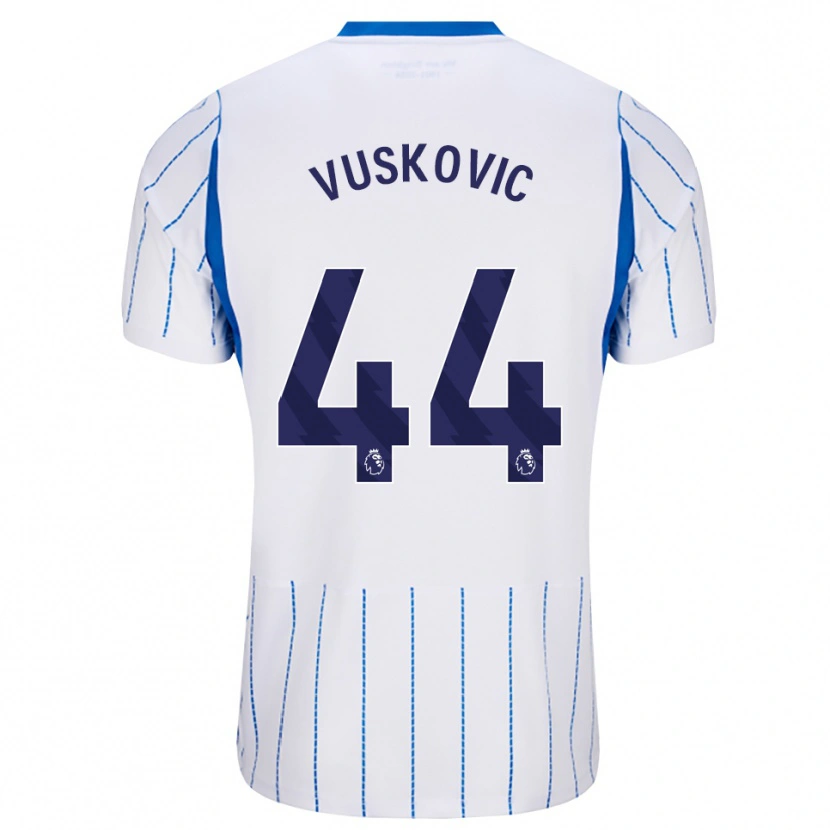 Danxen Homme Maillot Luka Vuskovic #44 Dodgerblue Blanc Tenues Extérieur 2026/27 T-Shirt