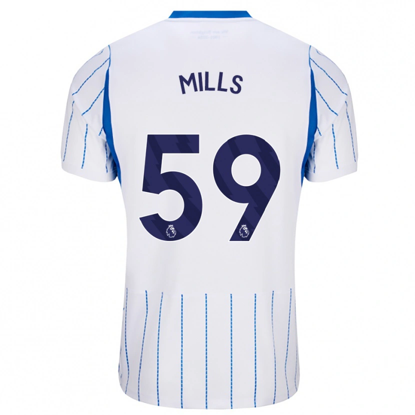 Danxen Homme Maillot Harry Mills #59 Dodgerblue Blanc Tenues Extérieur 2026/27 T-Shirt