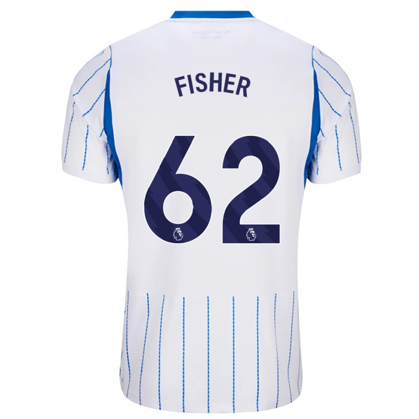 Danxen Homme Maillot Hugo Fisher #62 Dodgerblue Blanc Tenues Extérieur 2026/27 T-Shirt