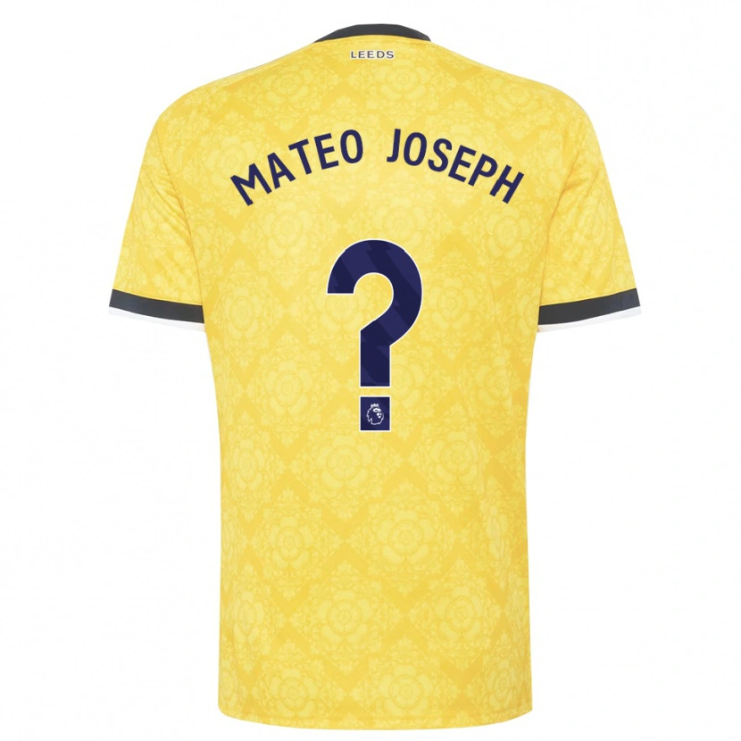 Danxen Homme Maillot Mateo Joseph #0 Jaune Blanc Noir Tenues Extérieur 2026/27 T-Shirt