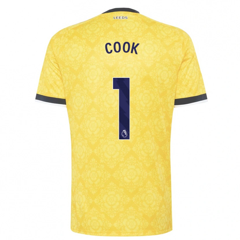 Danxen Homme Maillot Robbie Cook #1 Jaune Blanc Noir Tenues Extérieur 2026/27 T-Shirt