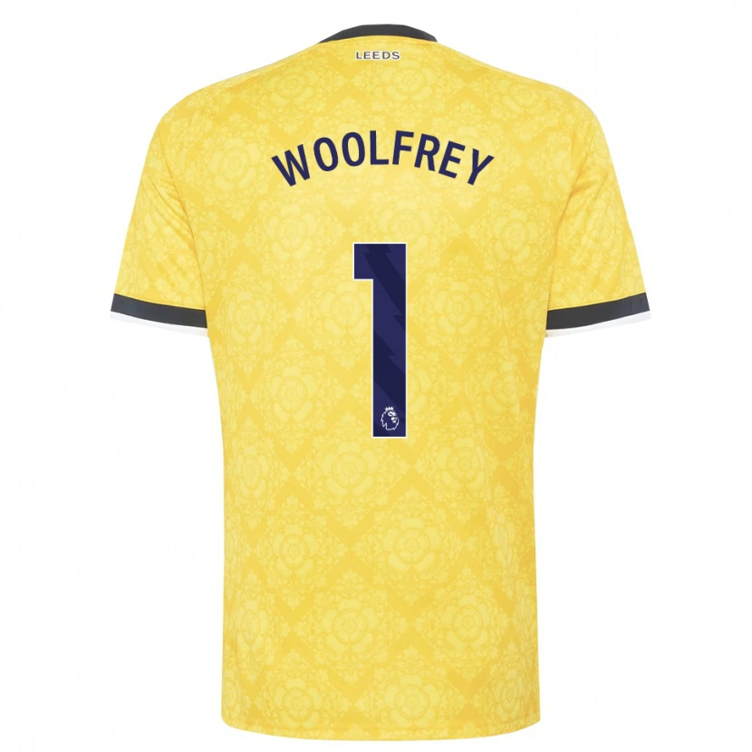 Danxen Homme Maillot Joshua Woolfrey #1 Jaune Blanc Noir Tenues Extérieur 2026/27 T-Shirt