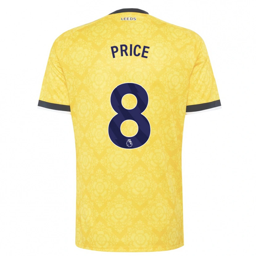 Danxen Homme Maillot Leoni Price #8 Jaune Blanc Noir Tenues Extérieur 2026/27 T-Shirt