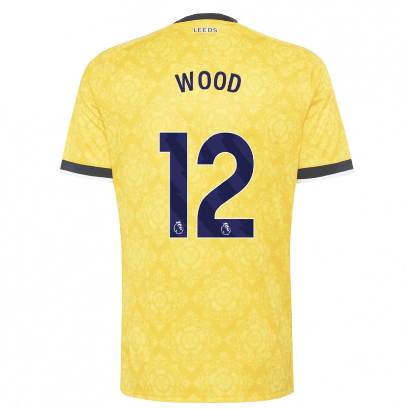 Danxen Homme Maillot Oliver Wood #12 Jaune Blanc Noir Tenues Extérieur 2026/27 T-Shirt