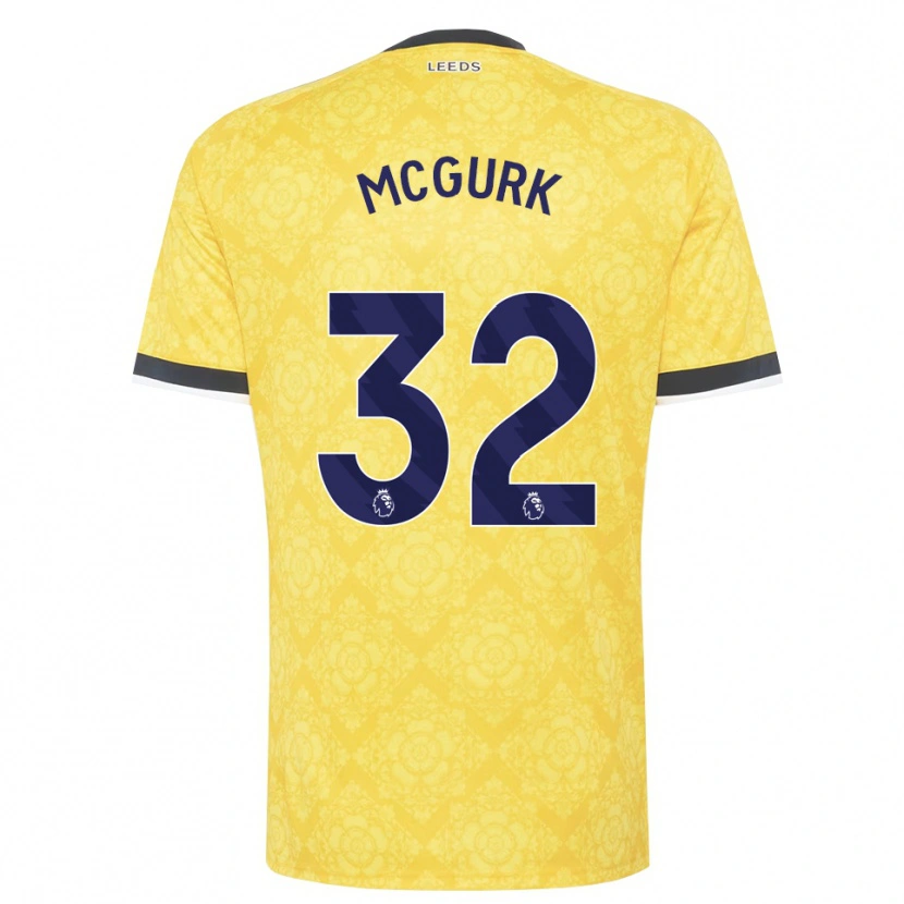 Danxen Homme Maillot Sean Mcgurk #32 Jaune Blanc Noir Tenues Extérieur 2026/27 T-Shirt