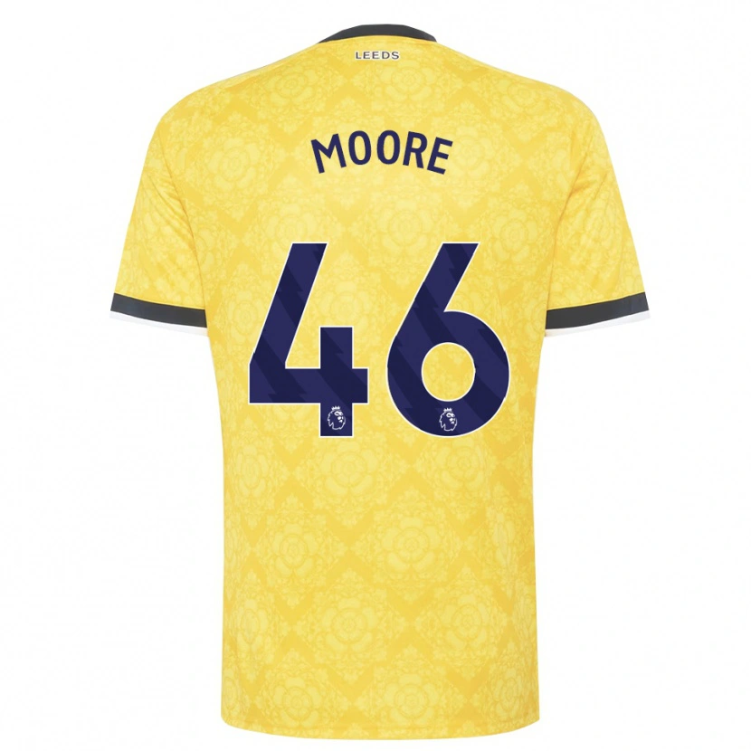 Danxen Homme Maillot Kris Moore #46 Jaune Blanc Noir Tenues Extérieur 2026/27 T-Shirt