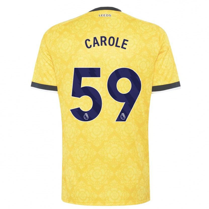 Danxen Homme Maillot Keenan Carole #59 Jaune Blanc Noir Tenues Extérieur 2026/27 T-Shirt
