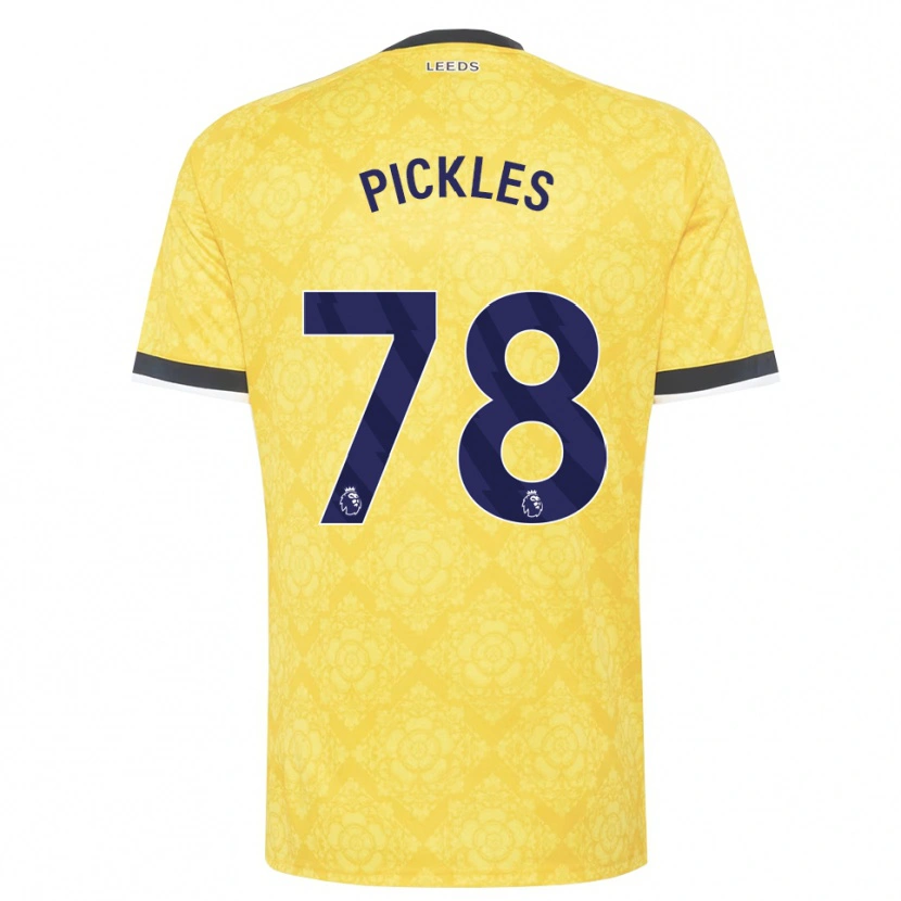 Danxen Homme Maillot Ollie Pickles #78 Jaune Blanc Noir Tenues Extérieur 2026/27 T-Shirt