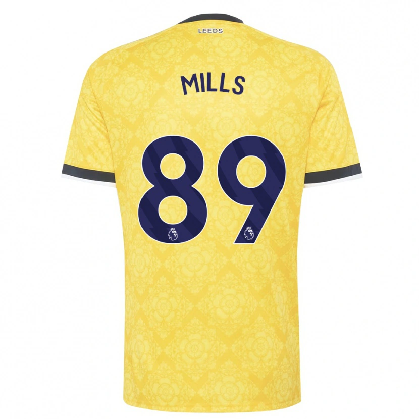 Danxen Homme Maillot Callum Mills #89 Jaune Blanc Noir Tenues Extérieur 2026/27 T-Shirt
