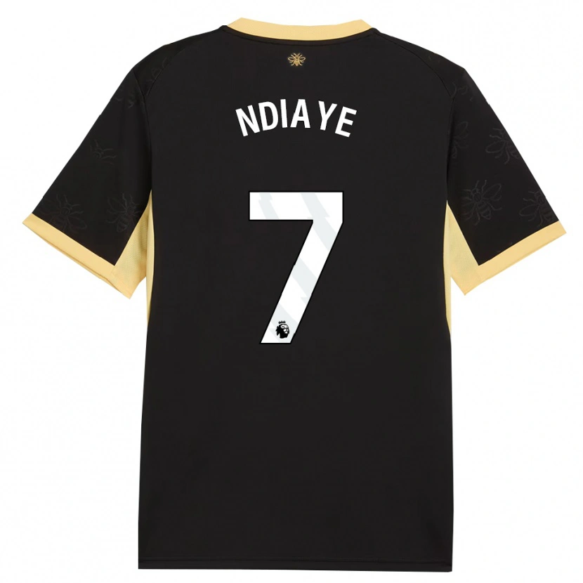 Danxen Homme Maillot Iliman Ndiaye #7 Noir Jaune Tenues Extérieur 2026/27 T-Shirt